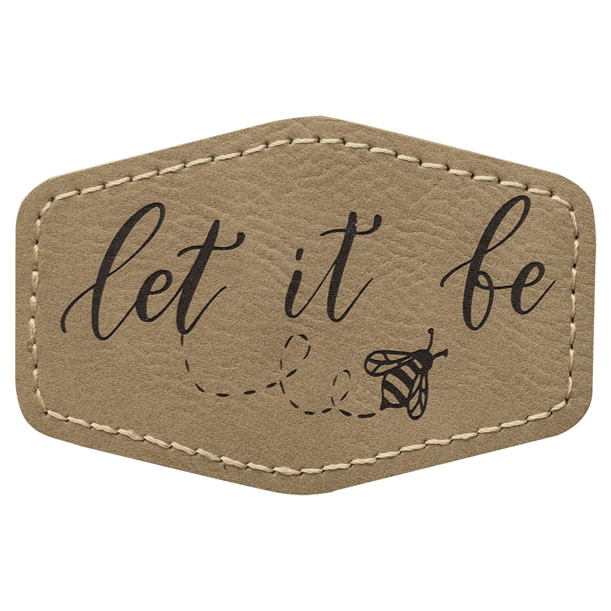 Light Brown Leatherette Hex Patch
