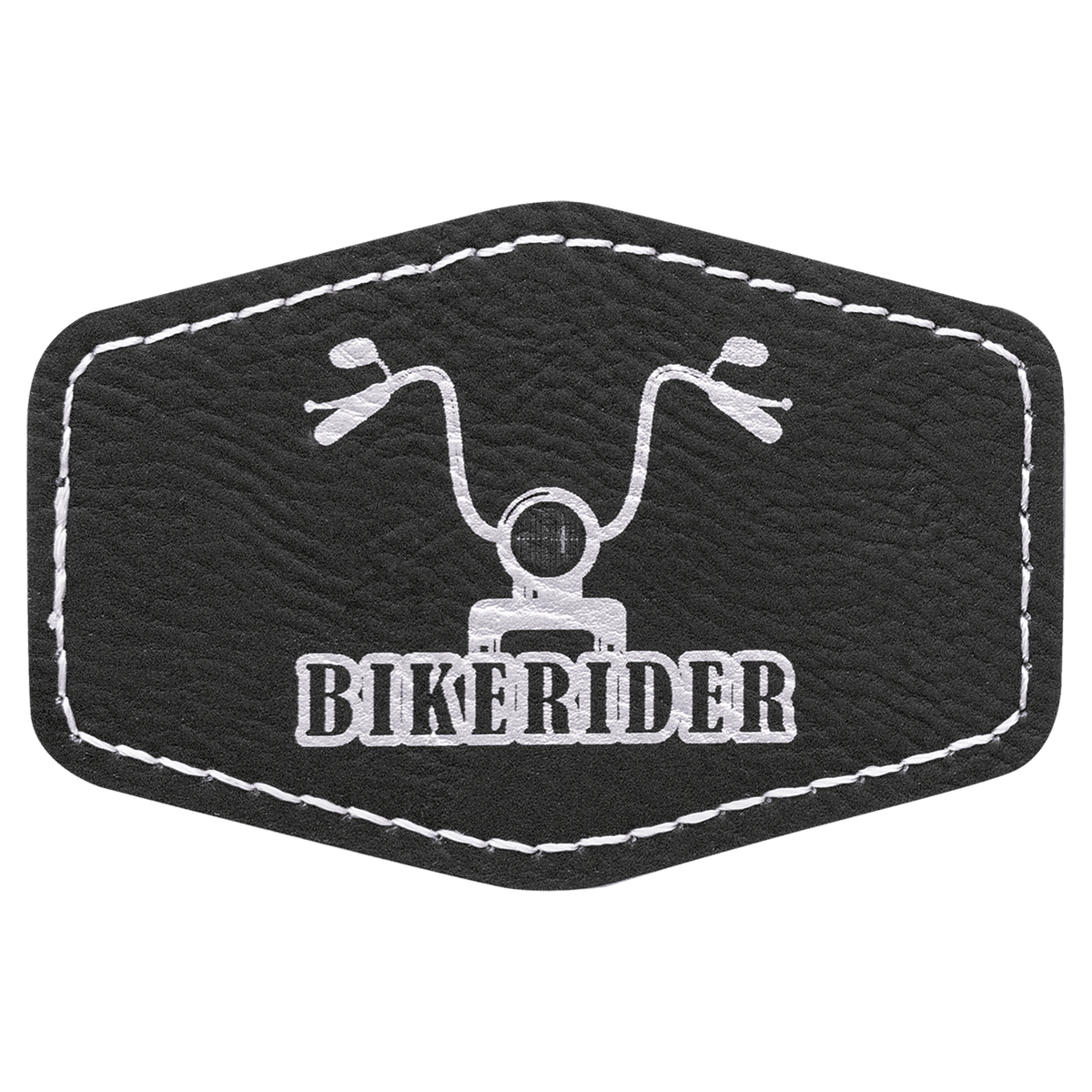 Black/Silver Leatherette Hex Patch