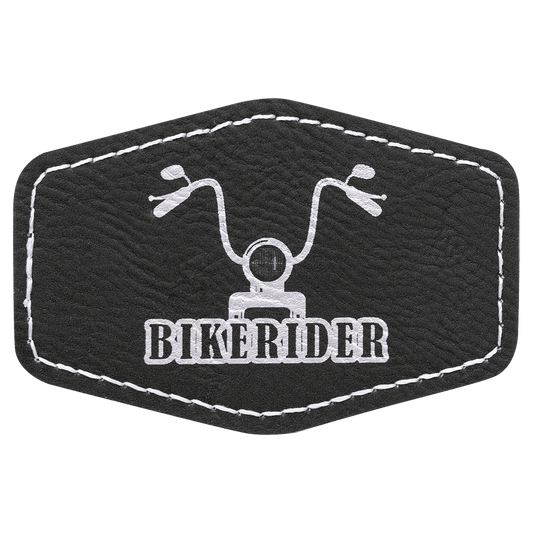 Black/Silver Leatherette Hex Patch