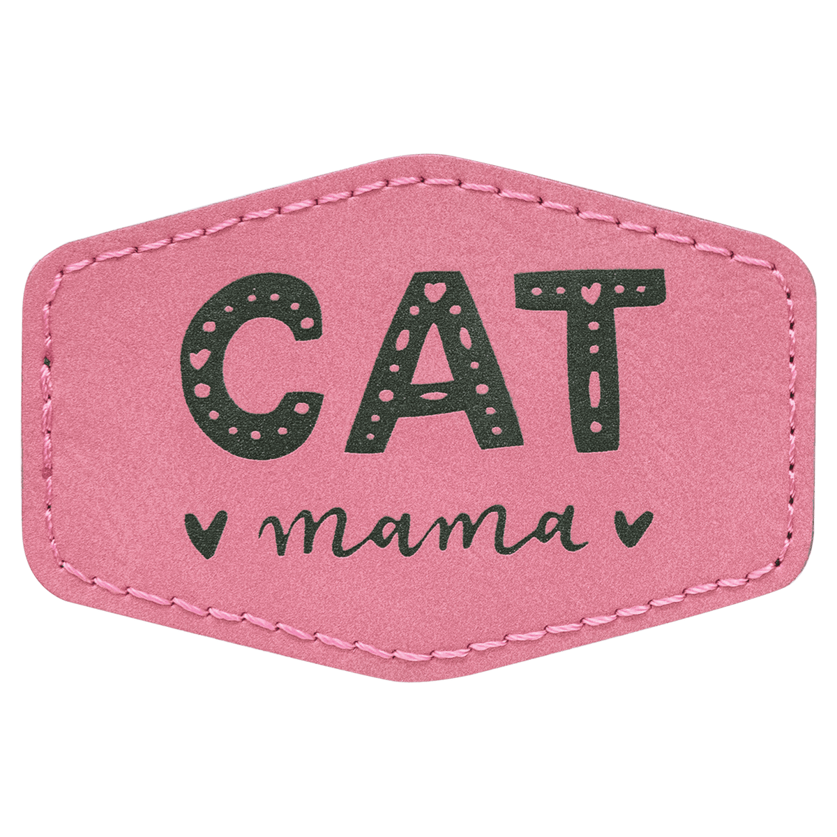 Pink Leatherette Hex Patch
