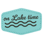 Teal Leatherette Hex Patch