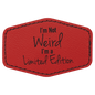 Red Leatherette Hex Patch