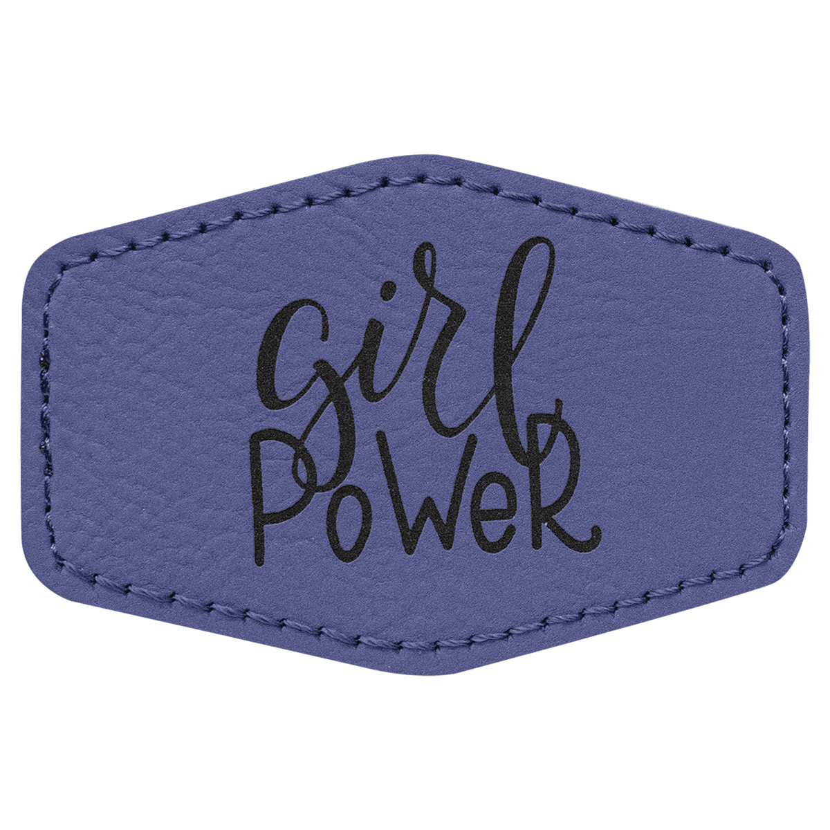 Purple Leatherette Hex Patch