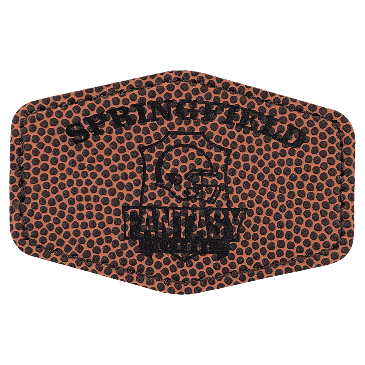 Football Leatherette Hex Patch