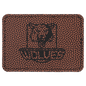 Football Rectangle Leatherette Patch with Adhesive