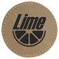 2 1/2" Light Brown Round Leatherette Patch with Adhesive