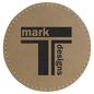 3" Light Brown Round Leatherette Patch with Adhesive