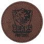 Football 3" Round Leatherette Patch with Adhesive