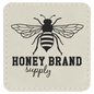 White Leatherette Square Patch