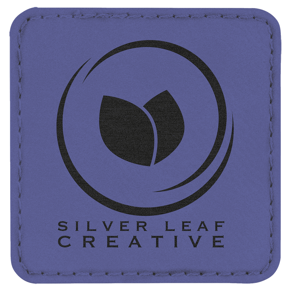 Purple Leatherette Square Patch