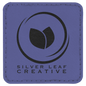 Purple Leatherette Square Patch