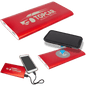 8000MAH Red Power Bank and Wireless Anodized Aluminum Charger with USB Cord