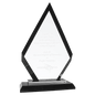 9" Diamond Black Regal Glass