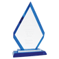 9" Diamond Blue Regal Glass