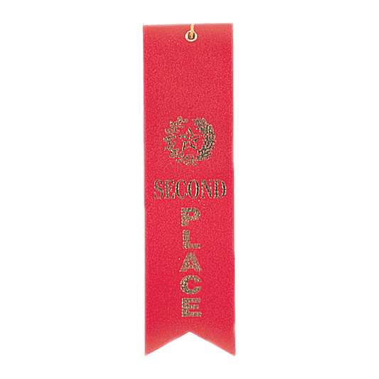 2nd Place Carded Ribbon with String