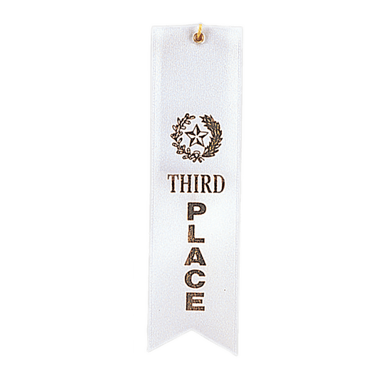 3rd Place Carded Ribbon with String