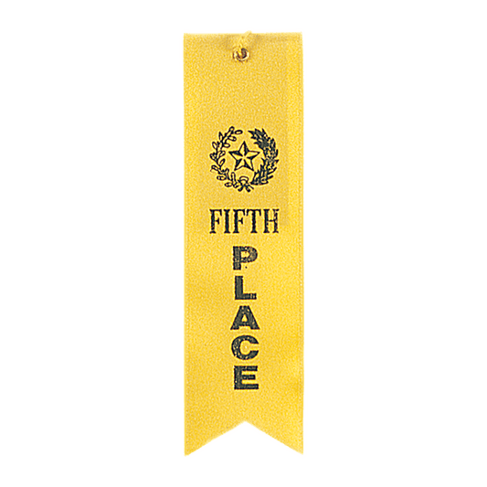 5th Place Carded Ribbon with String