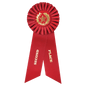 Red 2nd Place Rosette Ribbon