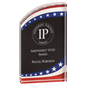 6" Stars & Stripes Marble Rounded Premier Acrylic