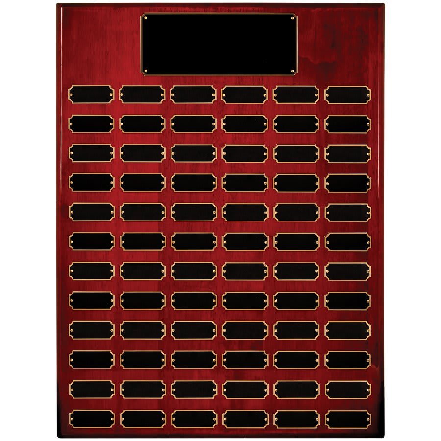 Rosewood Piano Finish Perpetual Plaque with 72 Plates
