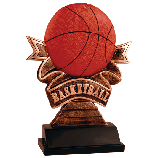 Basketball Ribbon Resin-7"