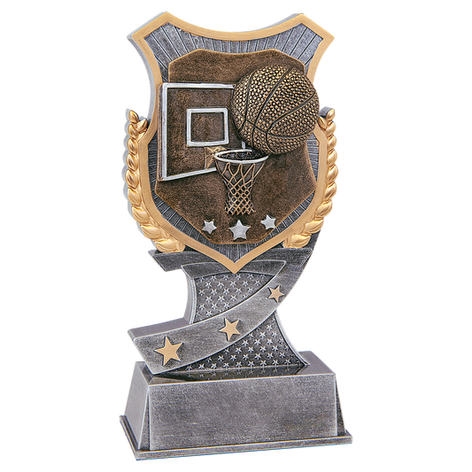 Basketball Shield Award-6"