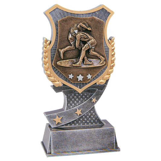 Wrestling Shield Award-6"