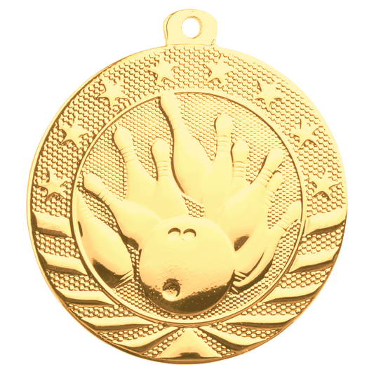Bowling Starbrite Medal-Gold