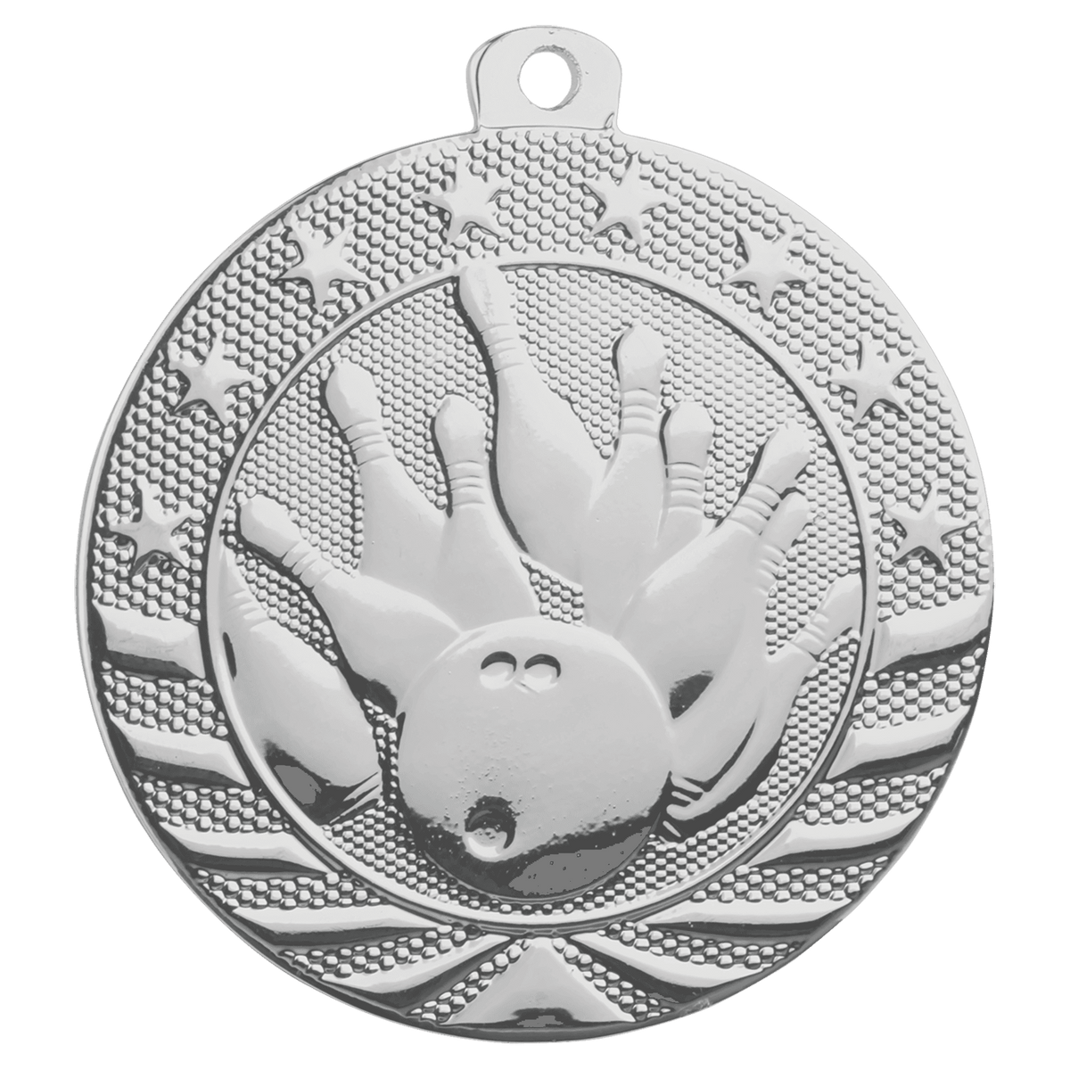 Bowling Starbrite Medal-Silver