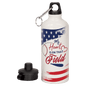 20 oz. Aluminum Water Bottle with 2 Lids and Carabiner