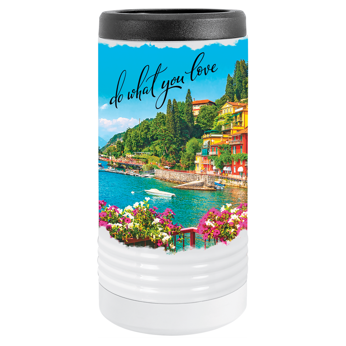 White Full Color Polar Camel Slim Beverage Holder