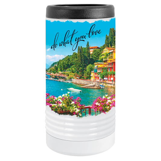 White Full Color Polar Camel Slim Beverage Holder