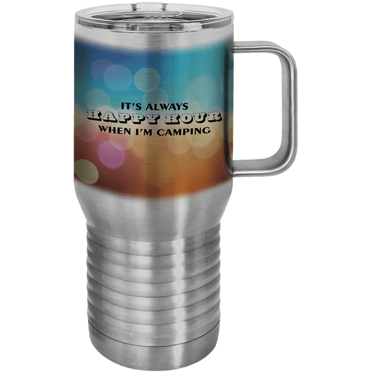 Stainless Steel Sublimatable Polar Camel 20 oz. Travel Mug w/Slider Lid