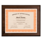 Cherry Finish Plaque with Slide-In Certificate Frame