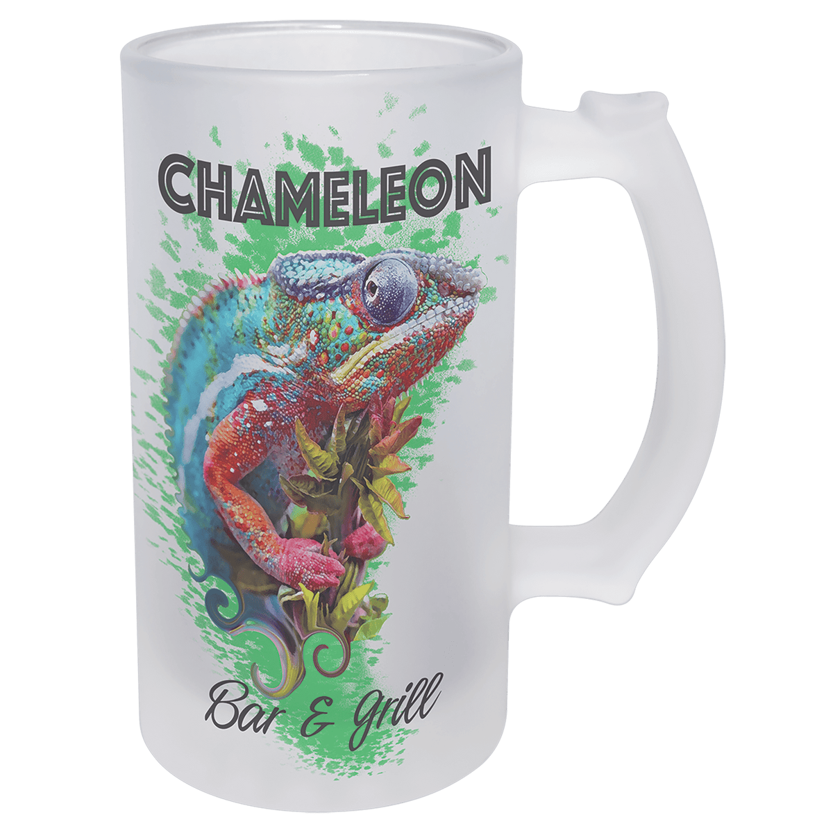 Frosted 16 oz. Beer Glass with Handle