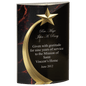 4 1/2" x 6 3/4" Red Marble Rounded Shooting Star Acrylic