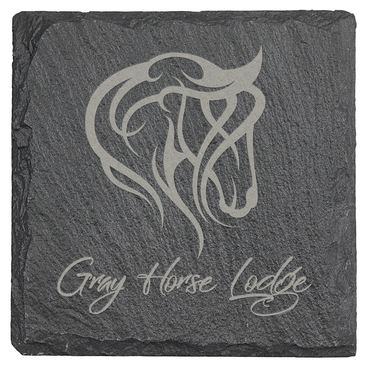 Square Slate Coaster with Foam Pads