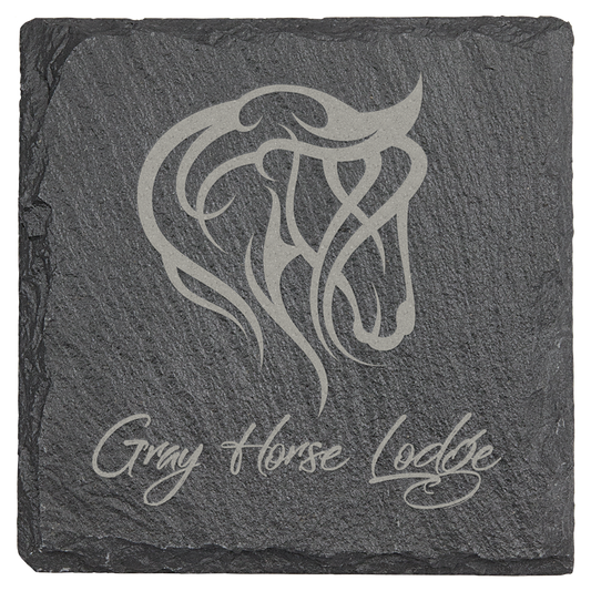 Square Slate Coaster with Foam Pads