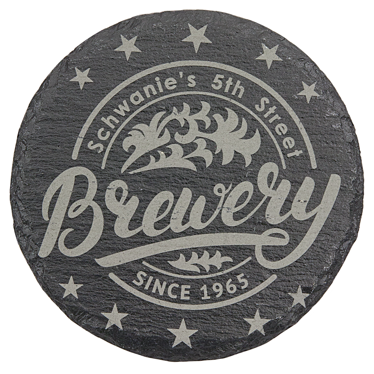 4" Round Slate Coaster