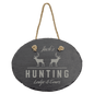 7 3/4" x 6" Oval Slate Decor with Hanger String