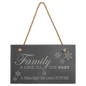 11 3/4" x 7" Rectangle Slate Decor with Hanger String