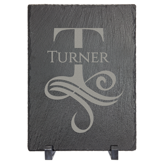 5" x 7" Rectangle Slate Decor with Plastic Feet