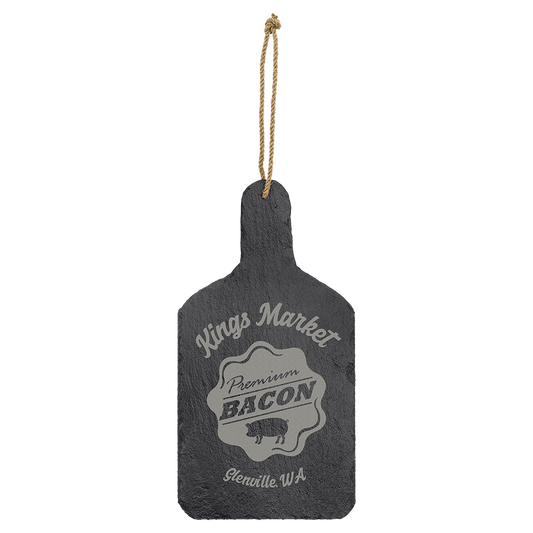 7" x 13 1/2" Paddle Shaped Slate Cutting Board with Hanger String