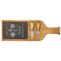Acacia Wood/Slate Serving Board with Tools