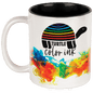 White/Black 11 oz. Ceramic Mug