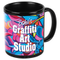 Black/White 11 oz. Ceramic Banner Mug