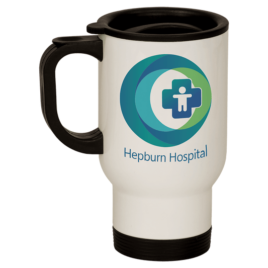 14 oz. White Stainless Steel Mug