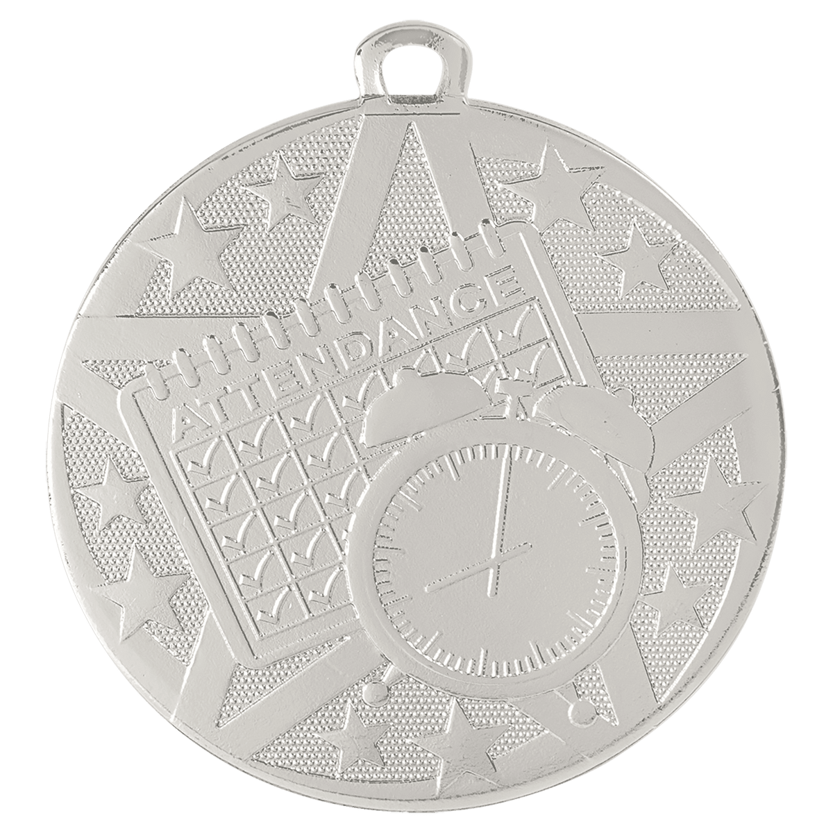 Perfect Attendance Superstar Medal-Silver
