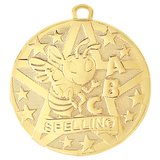 Spelling Superstar Medal-Gold