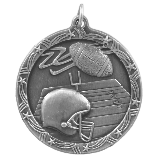 Football Shooting Star Medal-Silver